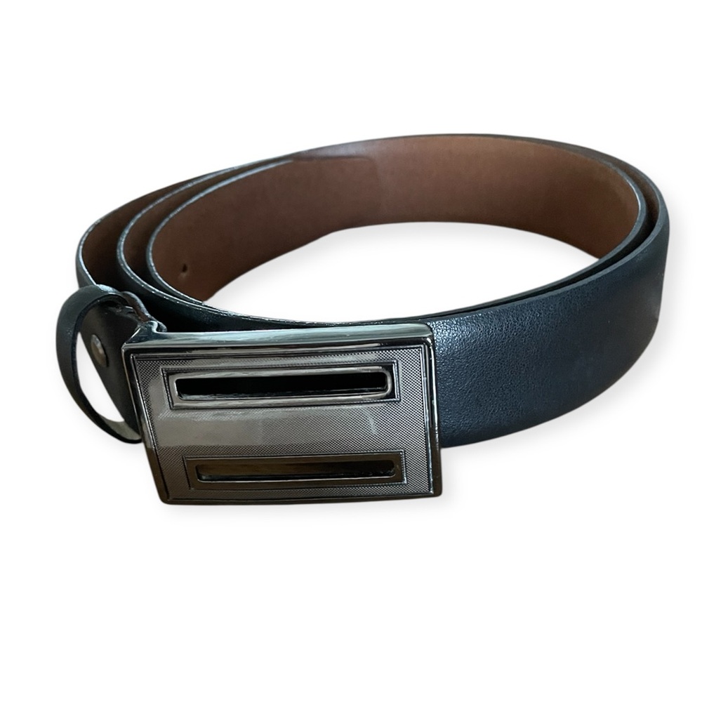Men's Black Leather Belt - made in Italy